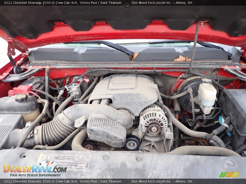 2011 Chevrolet Silverado 1500 LS Crew Cab 4x4 Victory Red / Dark Titanium Photo #5