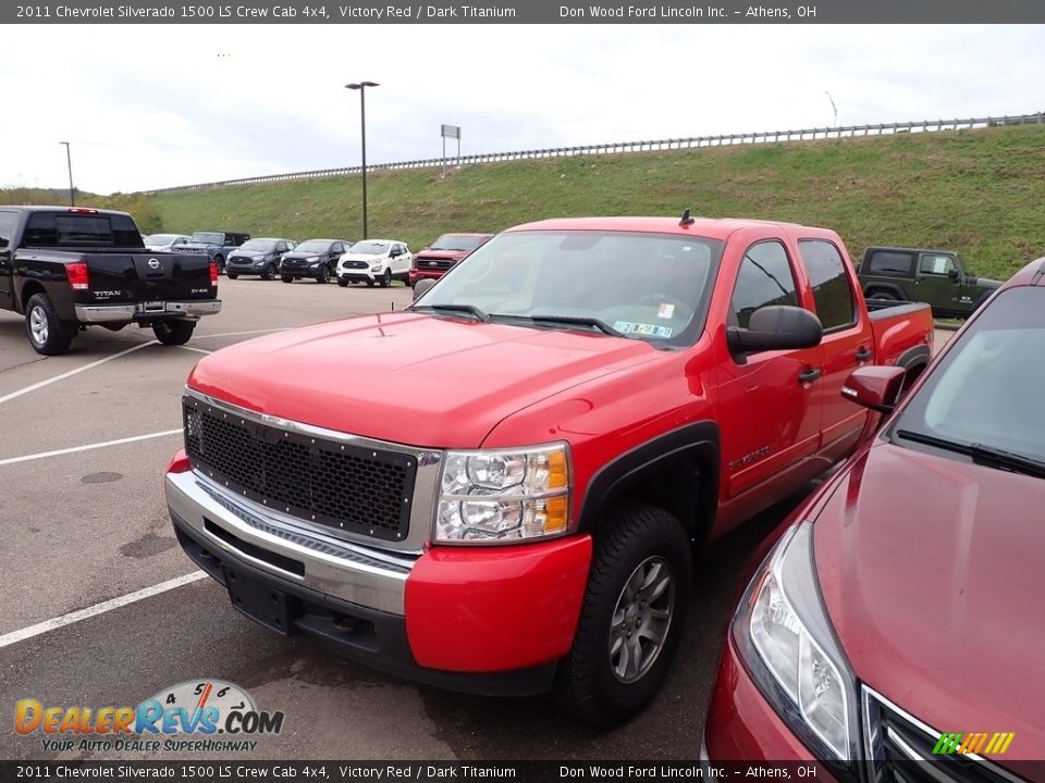 2011 Chevrolet Silverado 1500 LS Crew Cab 4x4 Victory Red / Dark Titanium Photo #6