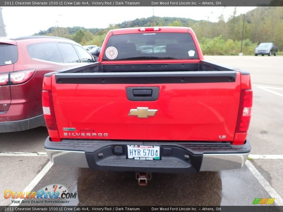 2011 Chevrolet Silverado 1500 LS Crew Cab 4x4 Victory Red / Dark Titanium Photo #9