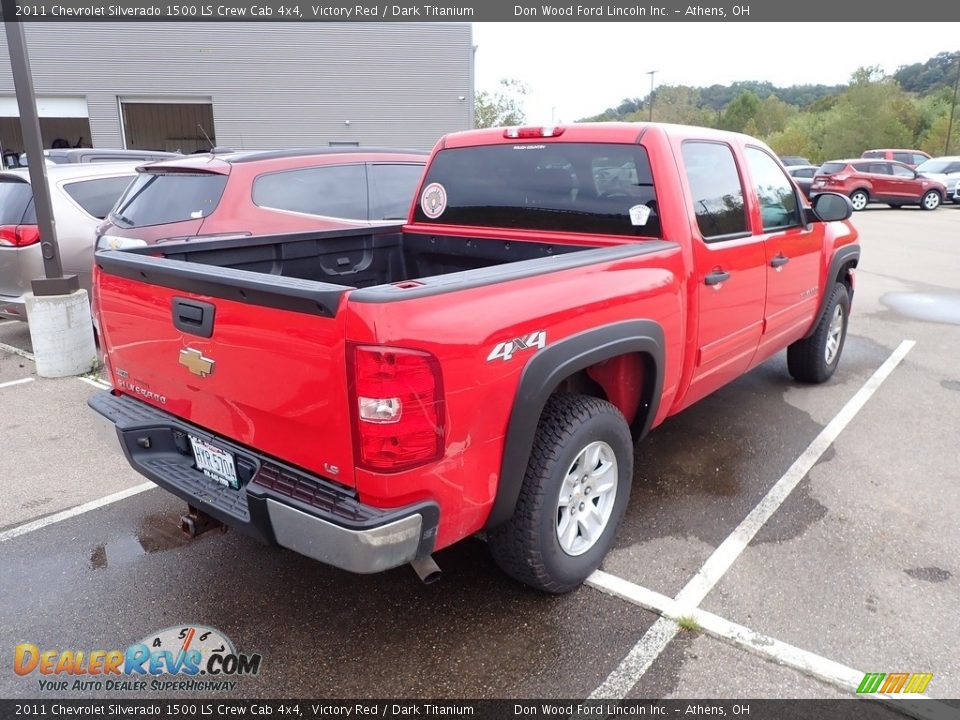 2011 Chevrolet Silverado 1500 LS Crew Cab 4x4 Victory Red / Dark Titanium Photo #10