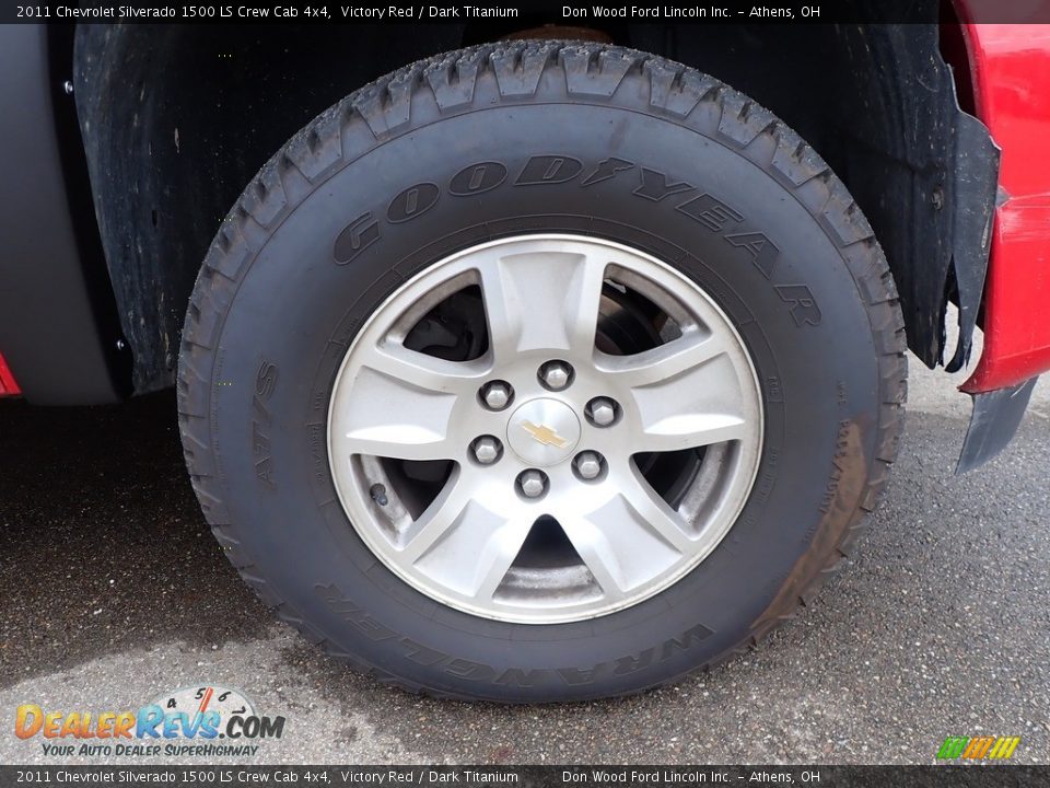2011 Chevrolet Silverado 1500 LS Crew Cab 4x4 Victory Red / Dark Titanium Photo #11