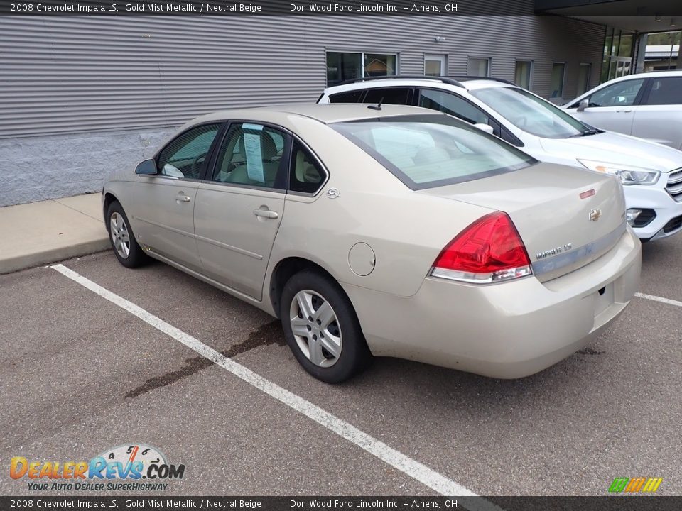 2008 Chevrolet Impala LS Gold Mist Metallic / Neutral Beige Photo #9