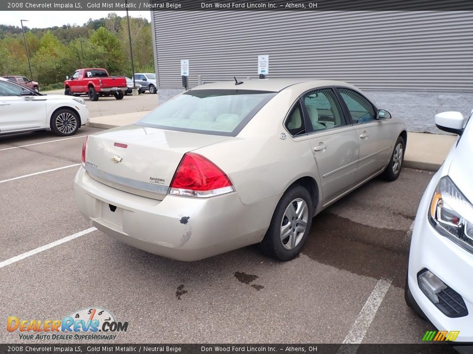 2008 Chevrolet Impala LS Gold Mist Metallic / Neutral Beige Photo #11