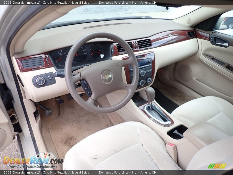 2008 Chevrolet Impala LS Gold Mist Metallic / Neutral Beige Photo #12