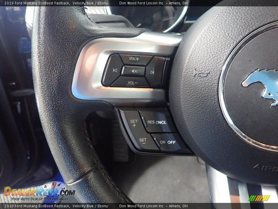 2019 Ford Mustang EcoBoost Fastback Velocity Blue / Ebony Photo #30