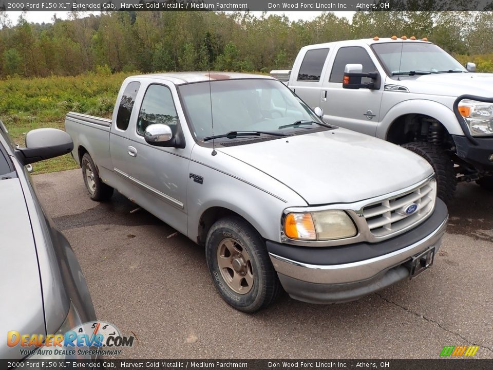 2000 Ford F150 XLT Extended Cab Harvest Gold Metallic / Medium Parchment Photo #2