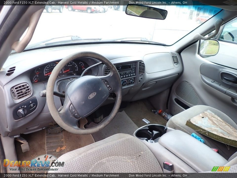 2000 Ford F150 XLT Extended Cab Harvest Gold Metallic / Medium Parchment Photo #12