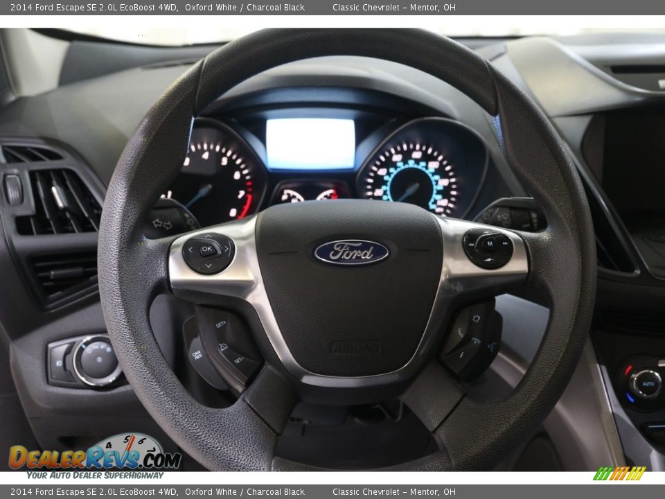 2014 Ford Escape SE 2.0L EcoBoost 4WD Oxford White / Charcoal Black Photo #7