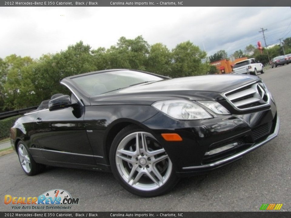 2012 Mercedes-Benz E 350 Cabriolet Black / Black Photo #1