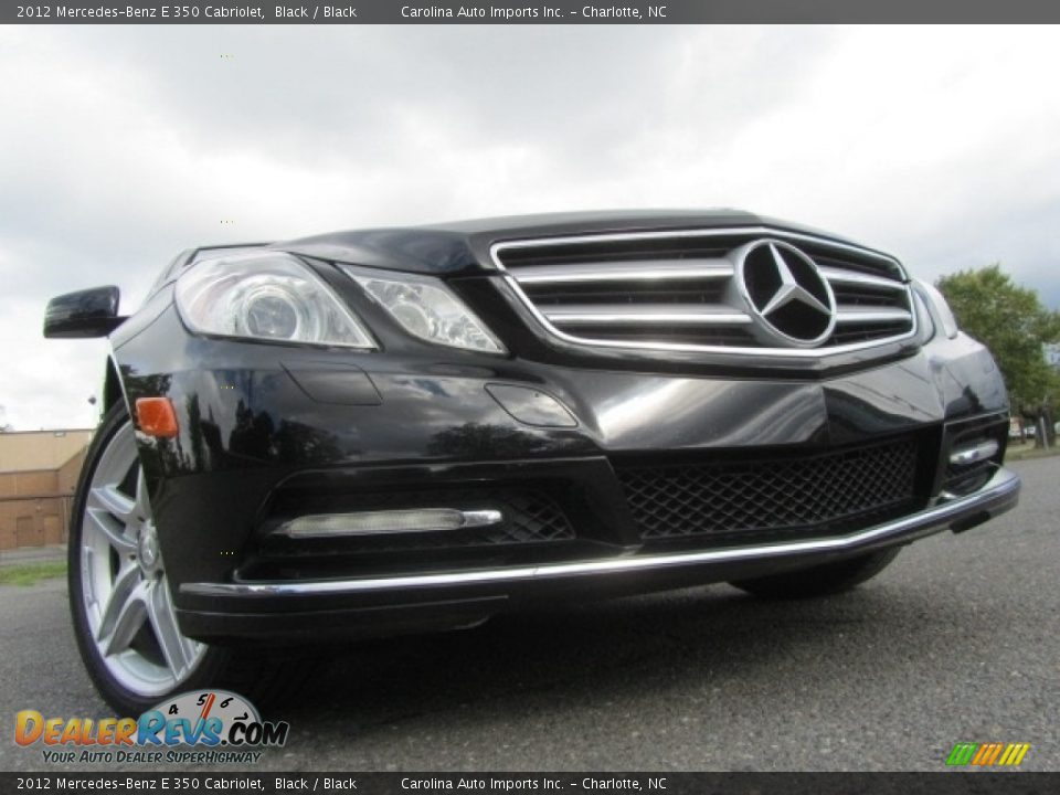 2012 Mercedes-Benz E 350 Cabriolet Black / Black Photo #2