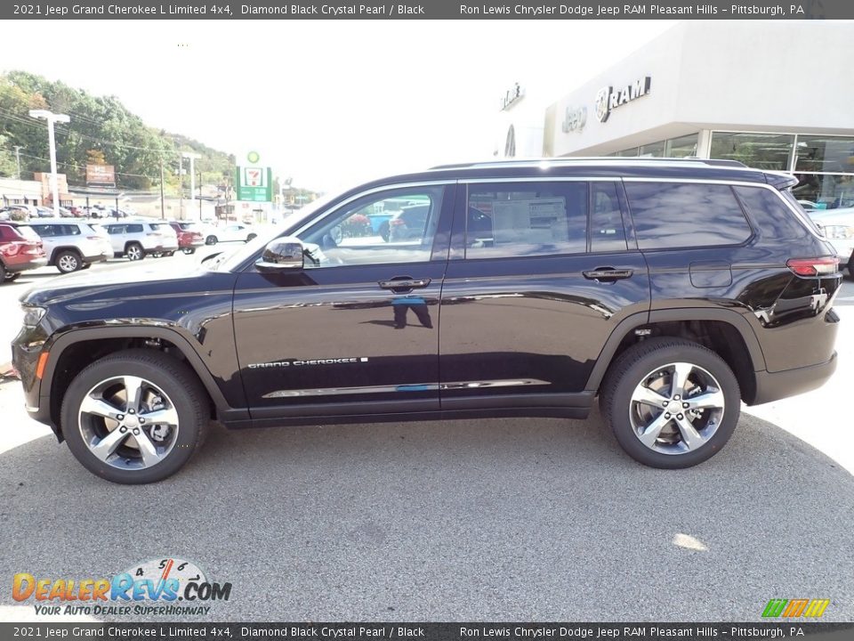 2021 Jeep Grand Cherokee L Limited 4x4 Diamond Black Crystal Pearl / Black Photo #2