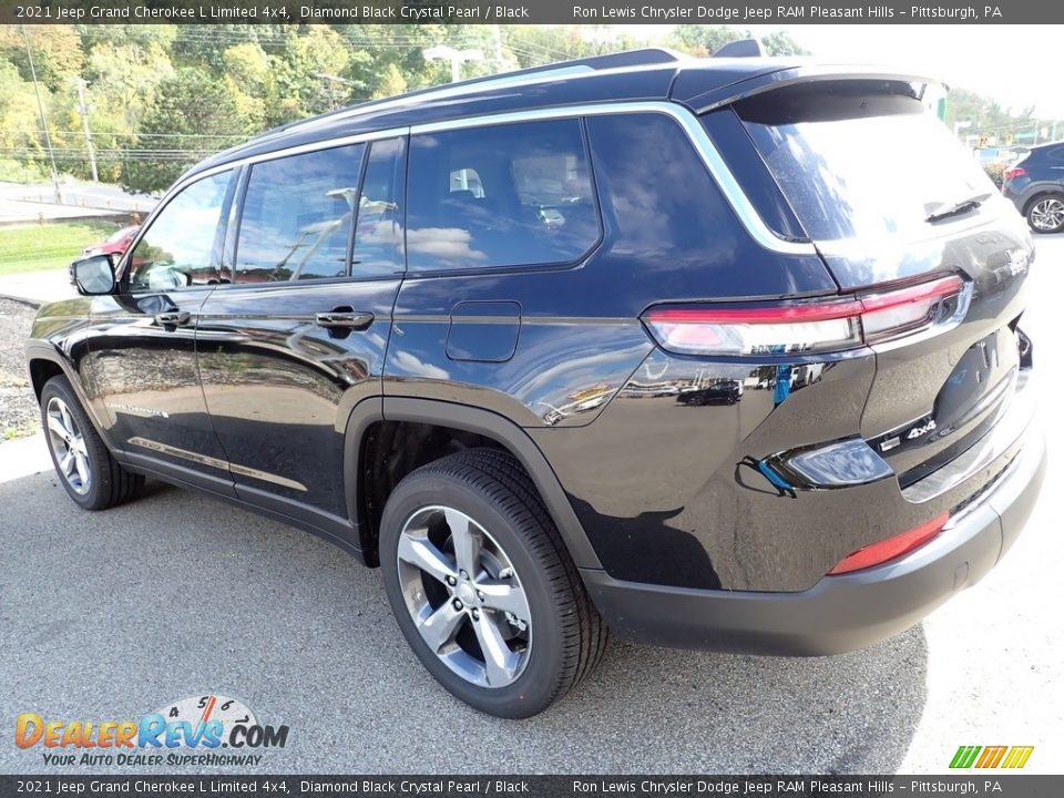 2021 Jeep Grand Cherokee L Limited 4x4 Diamond Black Crystal Pearl / Black Photo #3