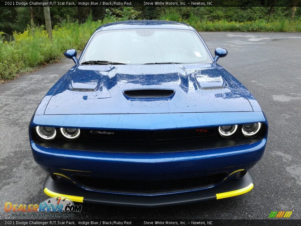 2021 Dodge Challenger R/T Scat Pack Indigo Blue / Black/Ruby Red Photo #3