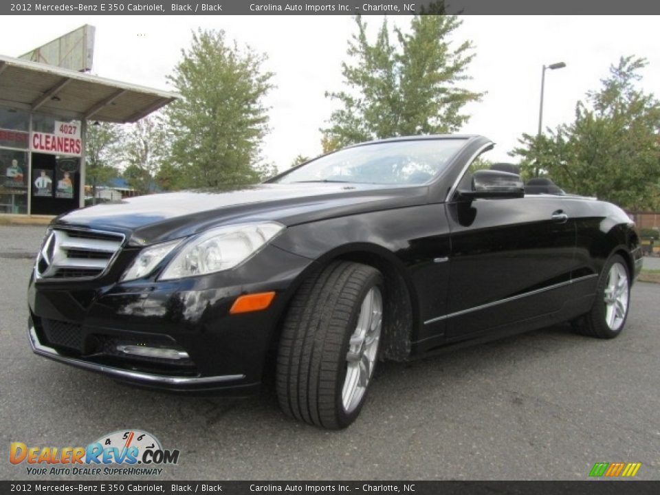 2012 Mercedes-Benz E 350 Cabriolet Black / Black Photo #6