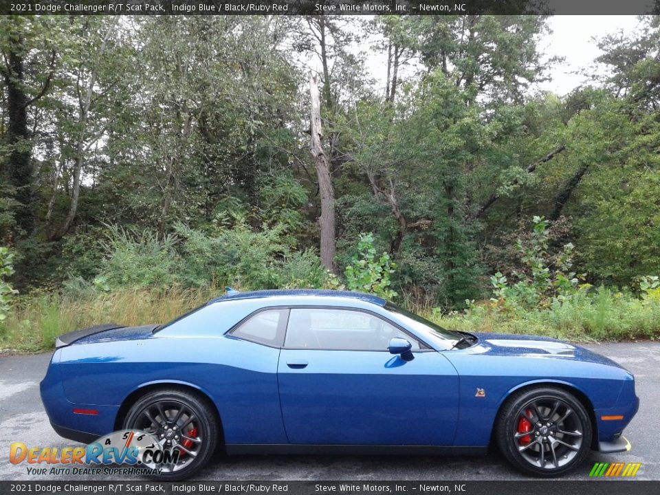 2021 Dodge Challenger R/T Scat Pack Indigo Blue / Black/Ruby Red Photo #5