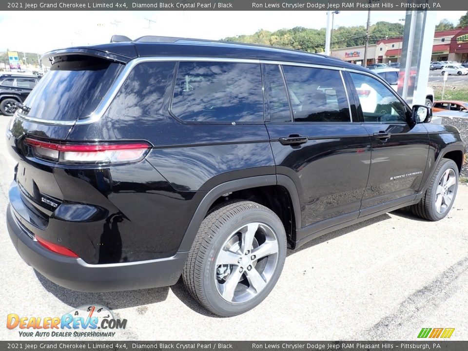 2021 Jeep Grand Cherokee L Limited 4x4 Diamond Black Crystal Pearl / Black Photo #6