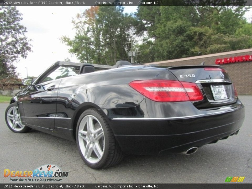 2012 Mercedes-Benz E 350 Cabriolet Black / Black Photo #8