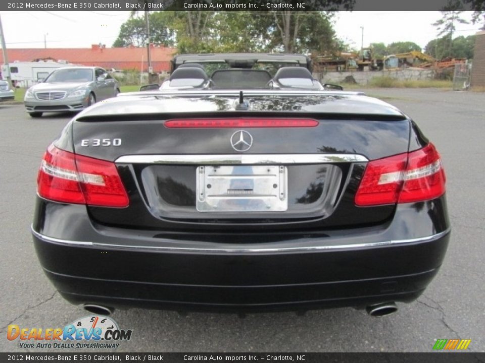 2012 Mercedes-Benz E 350 Cabriolet Black / Black Photo #9