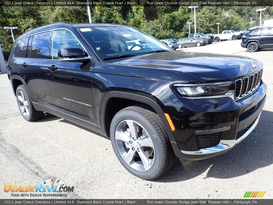 2021 Jeep Grand Cherokee L Limited 4x4 Diamond Black Crystal Pearl / Black Photo #7