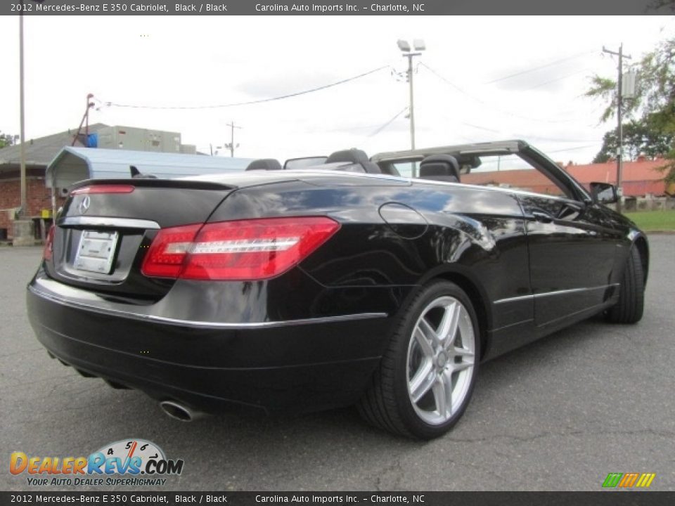 2012 Mercedes-Benz E 350 Cabriolet Black / Black Photo #10