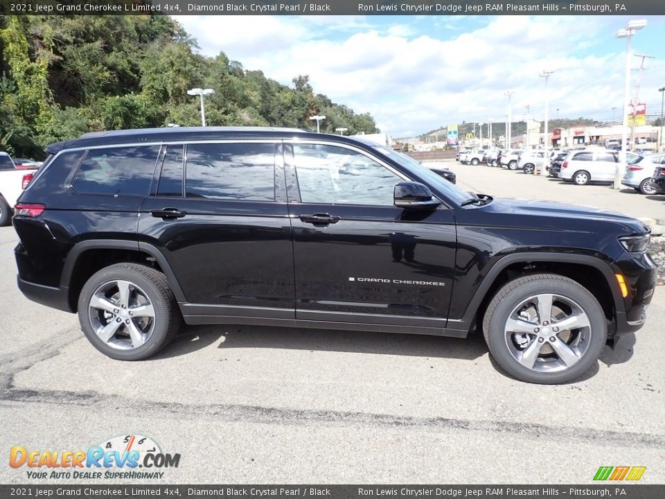 2021 Jeep Grand Cherokee L Limited 4x4 Diamond Black Crystal Pearl / Black Photo #8