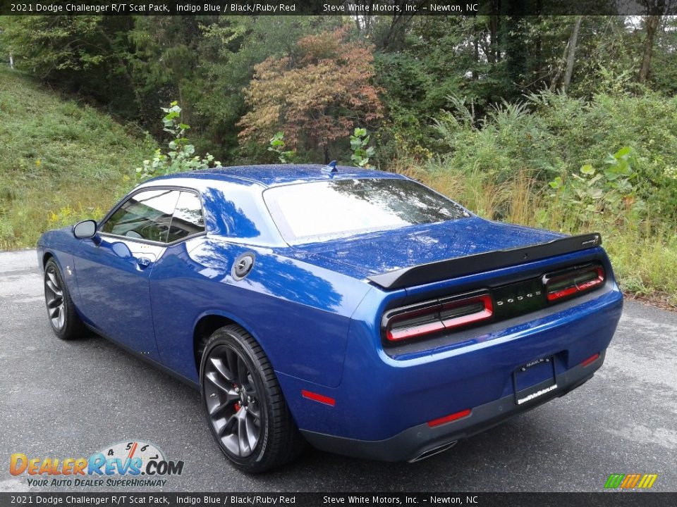 2021 Dodge Challenger R/T Scat Pack Indigo Blue / Black/Ruby Red Photo #8