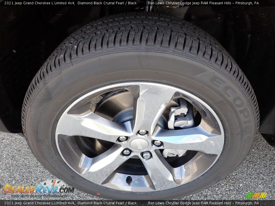 2021 Jeep Grand Cherokee L Limited 4x4 Diamond Black Crystal Pearl / Black Photo #10