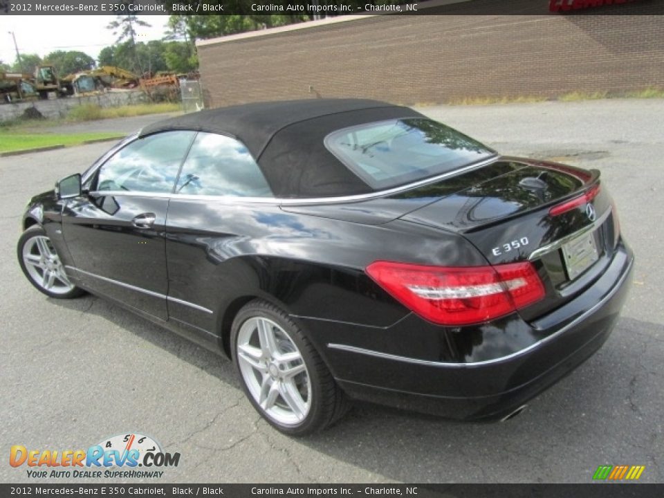 2012 Mercedes-Benz E 350 Cabriolet Black / Black Photo #13