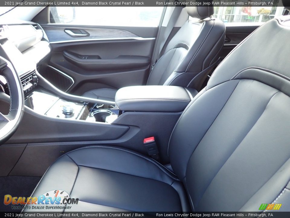 2021 Jeep Grand Cherokee L Limited 4x4 Diamond Black Crystal Pearl / Black Photo #11
