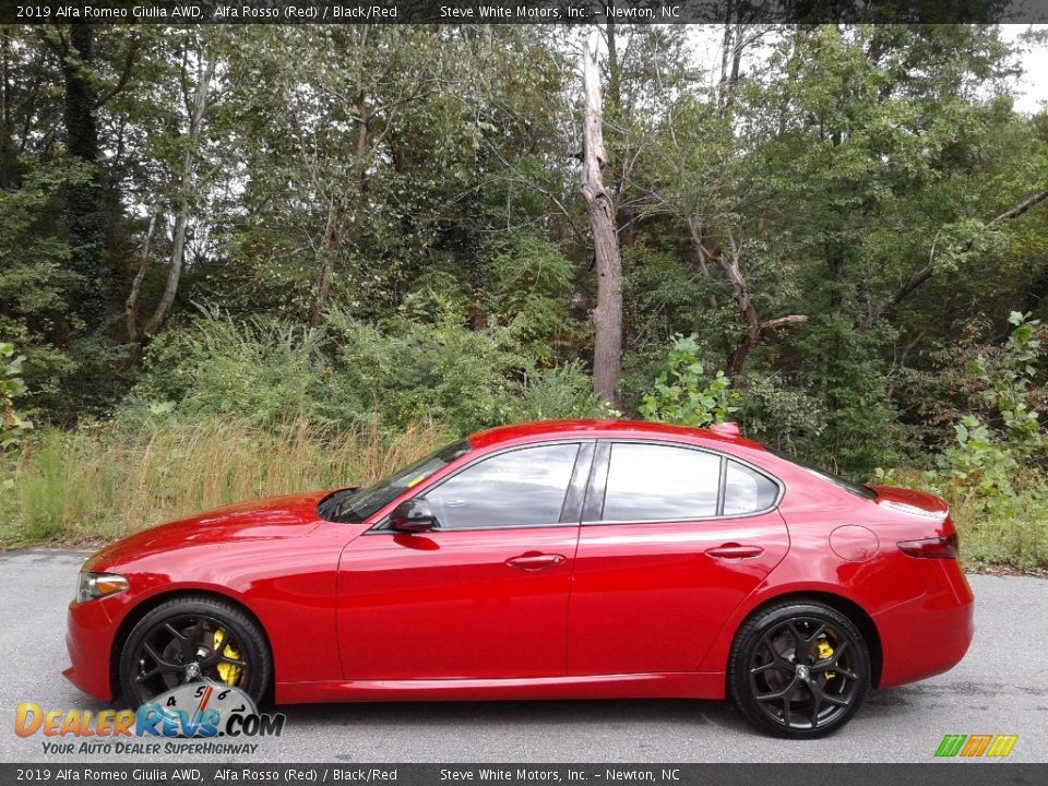 2019 Alfa Romeo Giulia AWD Alfa Rosso (Red) / Black/Red Photo #1