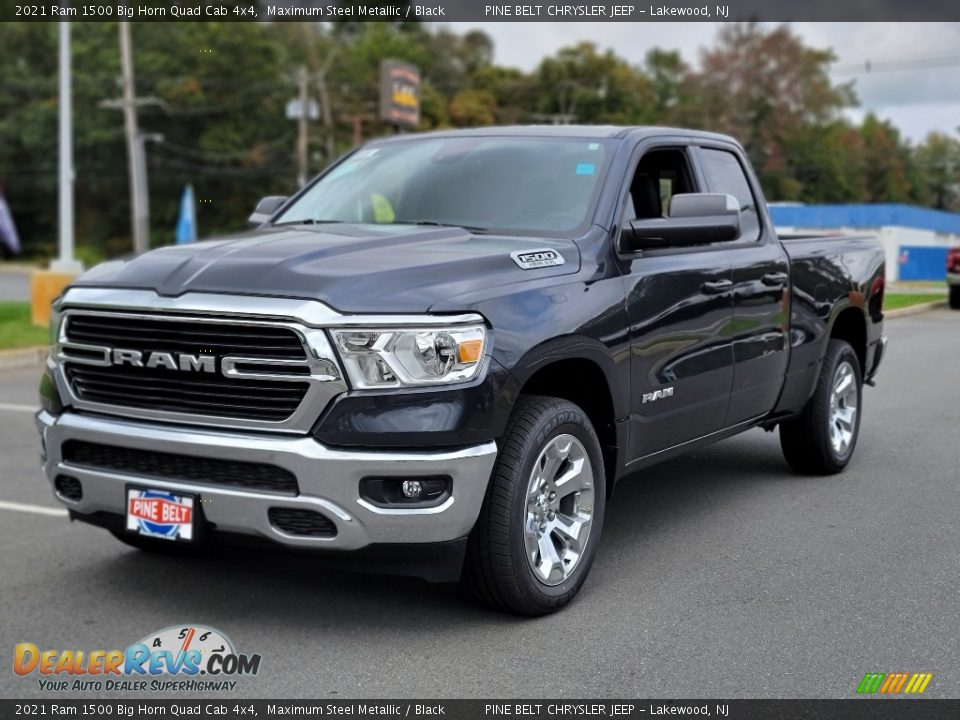 2021 Ram 1500 Big Horn Quad Cab 4x4 Maximum Steel Metallic / Black Photo #1