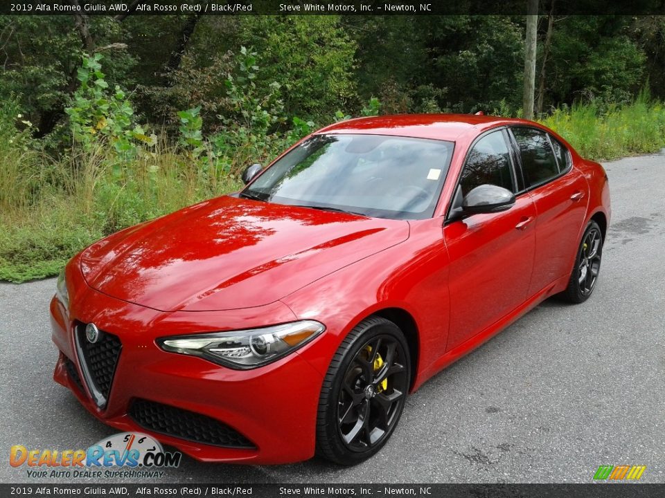 2019 Alfa Romeo Giulia AWD Alfa Rosso (Red) / Black/Red Photo #2