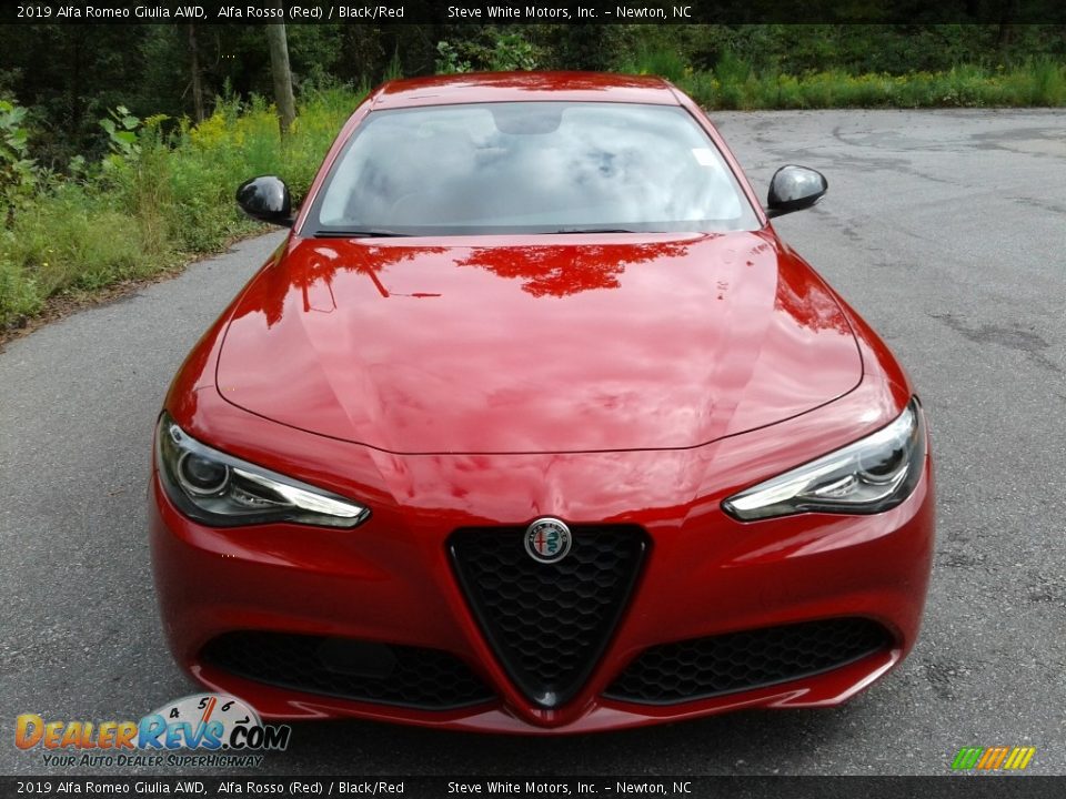 2019 Alfa Romeo Giulia AWD Alfa Rosso (Red) / Black/Red Photo #3