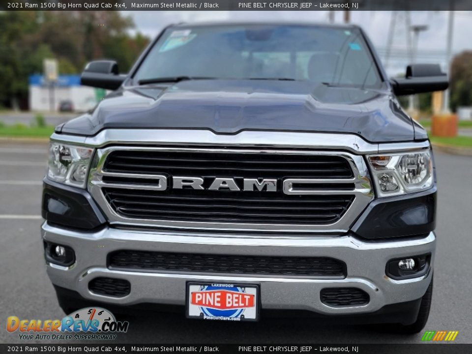 2021 Ram 1500 Big Horn Quad Cab 4x4 Maximum Steel Metallic / Black Photo #3