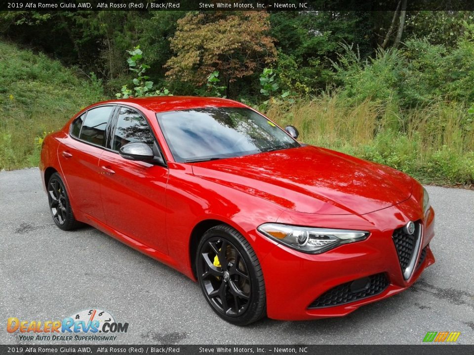 2019 Alfa Romeo Giulia AWD Alfa Rosso (Red) / Black/Red Photo #4