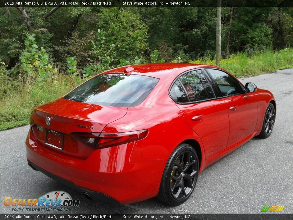 2019 Alfa Romeo Giulia AWD Alfa Rosso (Red) / Black/Red Photo #6