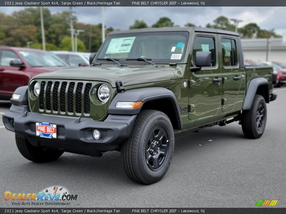 2021 Jeep Gladiator Sport 4x4 Sarge Green / Black/Heritage Tan Photo #1