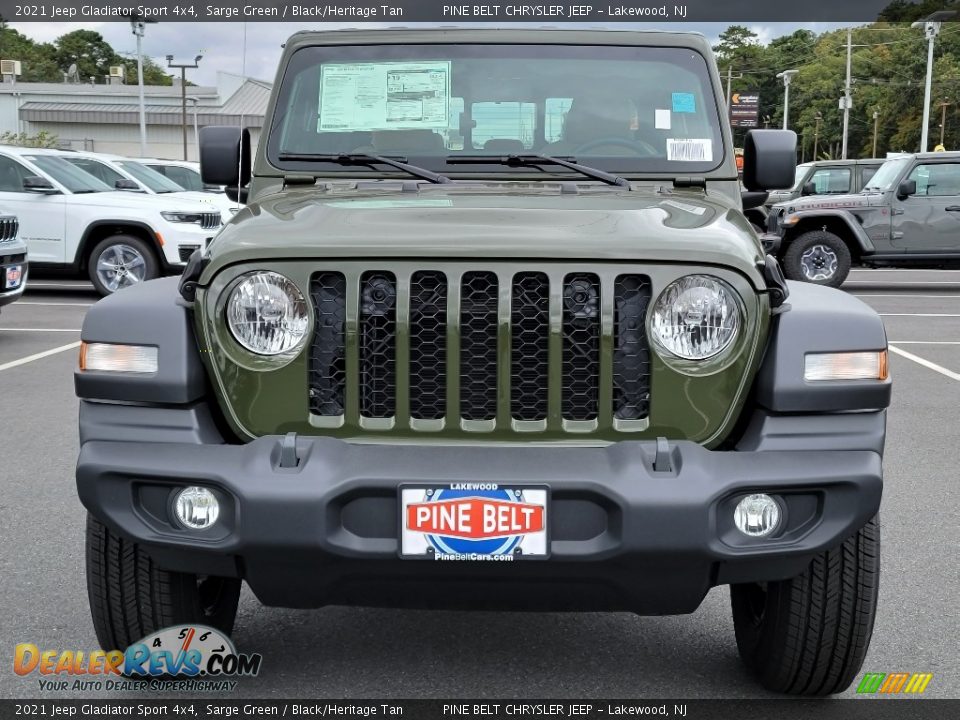 2021 Jeep Gladiator Sport 4x4 Sarge Green / Black/Heritage Tan Photo #3