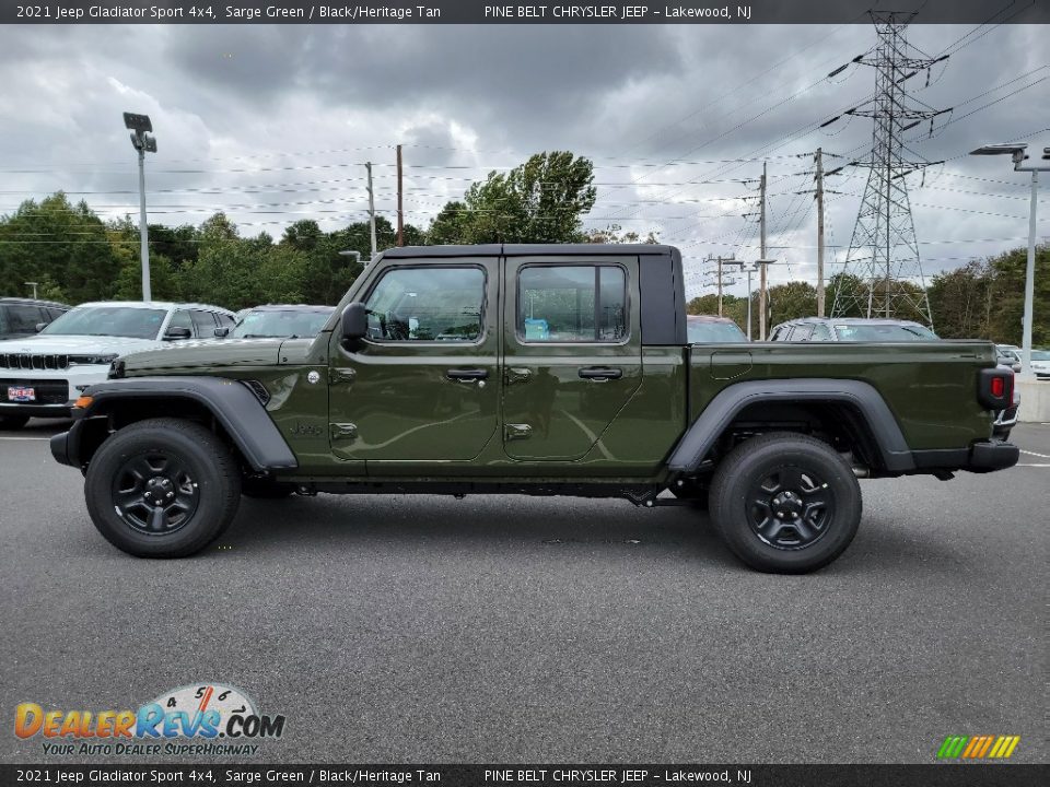 2021 Jeep Gladiator Sport 4x4 Sarge Green / Black/Heritage Tan Photo #4