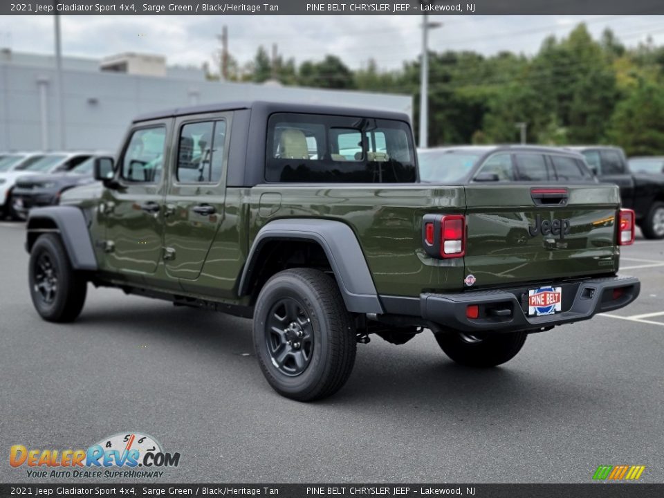 2021 Jeep Gladiator Sport 4x4 Sarge Green / Black/Heritage Tan Photo #6