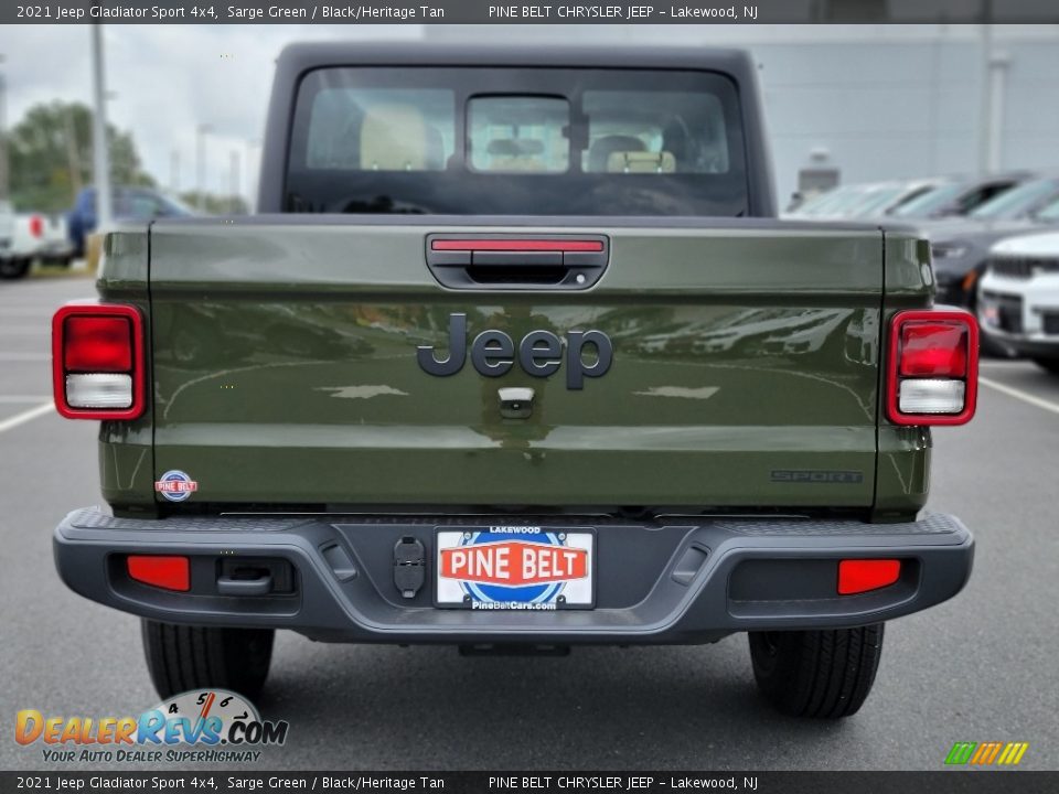 2021 Jeep Gladiator Sport 4x4 Sarge Green / Black/Heritage Tan Photo #7