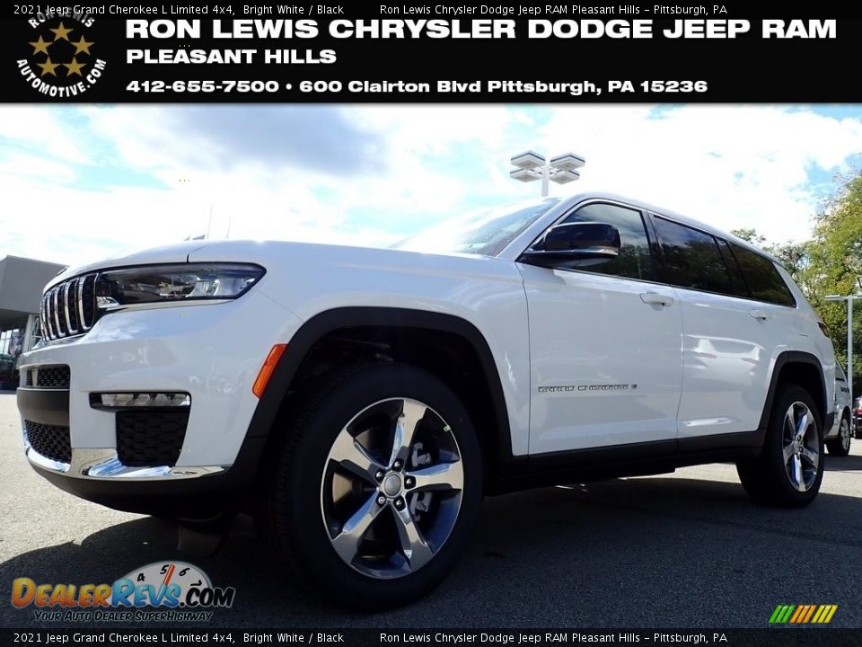 2021 Jeep Grand Cherokee L Limited 4x4 Bright White / Black Photo #1