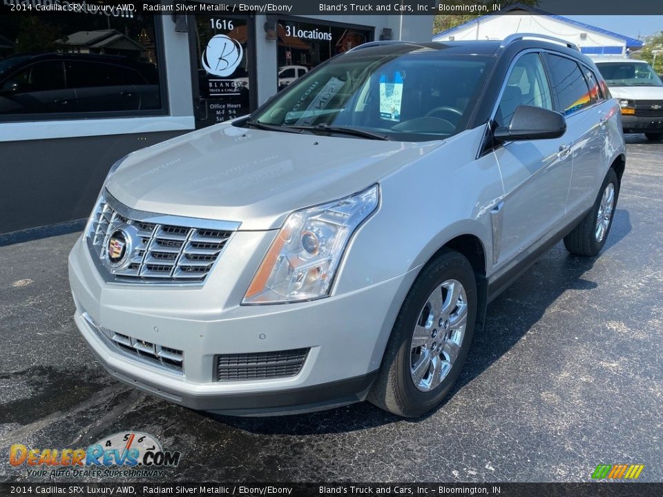 2014 Cadillac SRX Luxury AWD Radiant Silver Metallic / Ebony/Ebony Photo #2