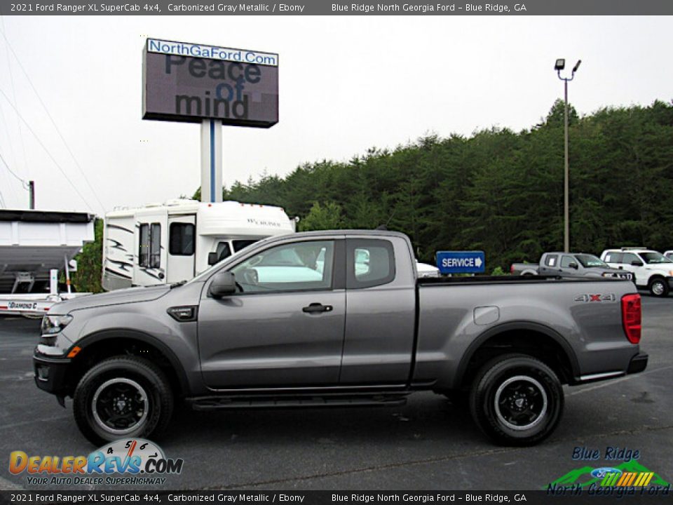 2021 Ford Ranger XL SuperCab 4x4 Carbonized Gray Metallic / Ebony Photo #2