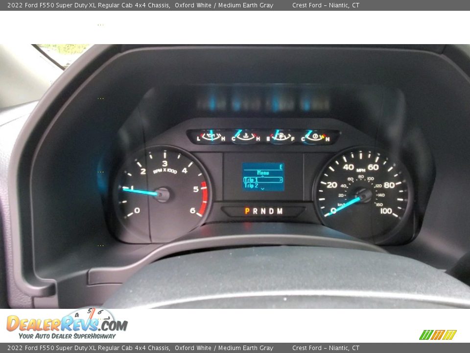 2022 Ford F550 Super Duty XL Regular Cab 4x4 Chassis Oxford White / Medium Earth Gray Photo #12