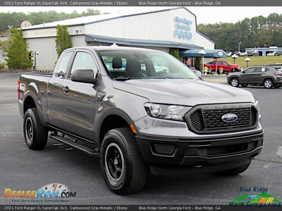 2021 Ford Ranger XL SuperCab 4x4 Carbonized Gray Metallic / Ebony Photo #7