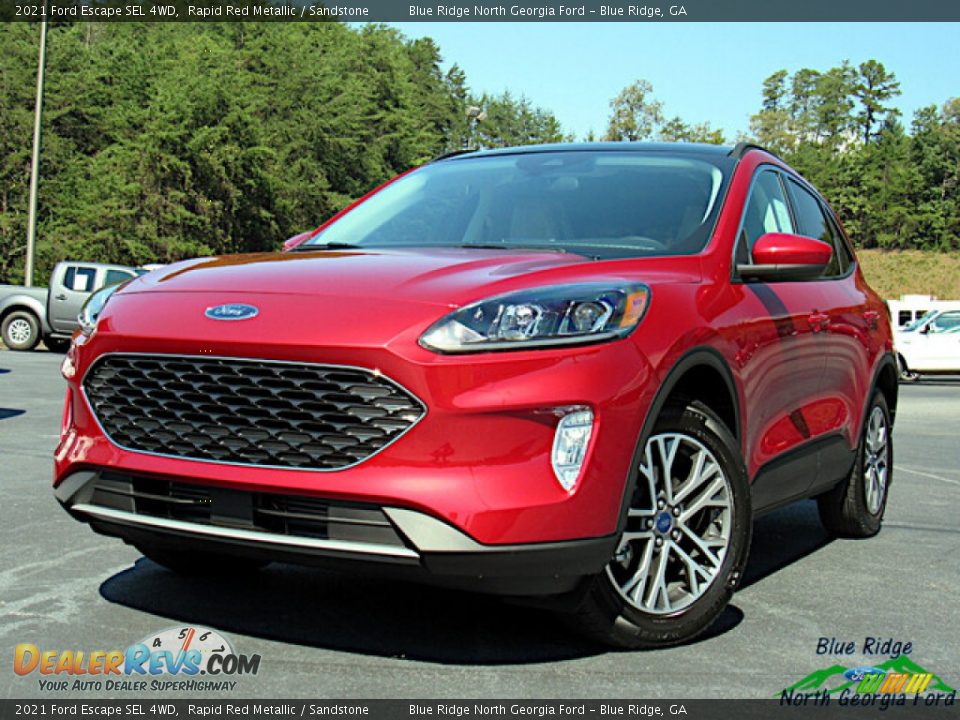 2021 Ford Escape SEL 4WD Rapid Red Metallic / Sandstone Photo #1