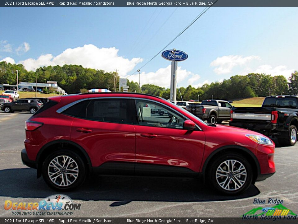 2021 Ford Escape SEL 4WD Rapid Red Metallic / Sandstone Photo #6