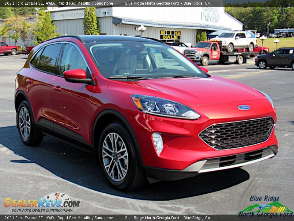 2021 Ford Escape SEL 4WD Rapid Red Metallic / Sandstone Photo #7