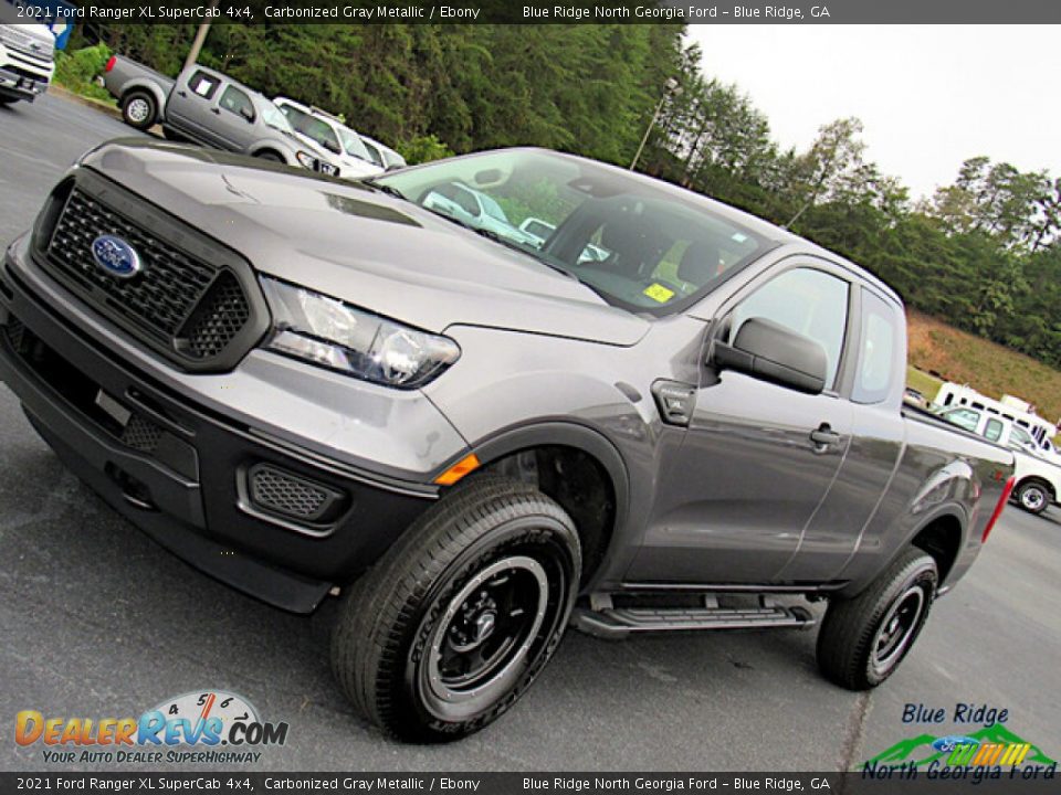 2021 Ford Ranger XL SuperCab 4x4 Carbonized Gray Metallic / Ebony Photo #27